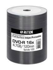 100 Ritek Blank DVD DVD-R 16x