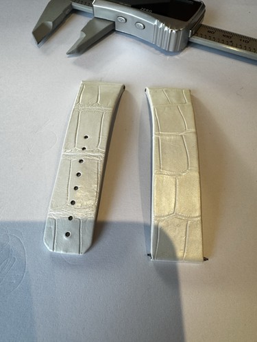 Genuine omega white leather - white,