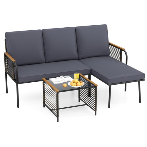 Pieces wicker furniture set - pieces,