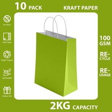 Coloured Kraft Paper Gift Bags with Handle Party Wedding Shopping Carrier Bag