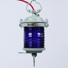 Vintage marine ship lamp blue
