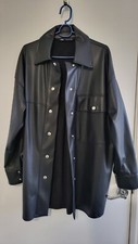 Zara Faux Leather Shirt Size S