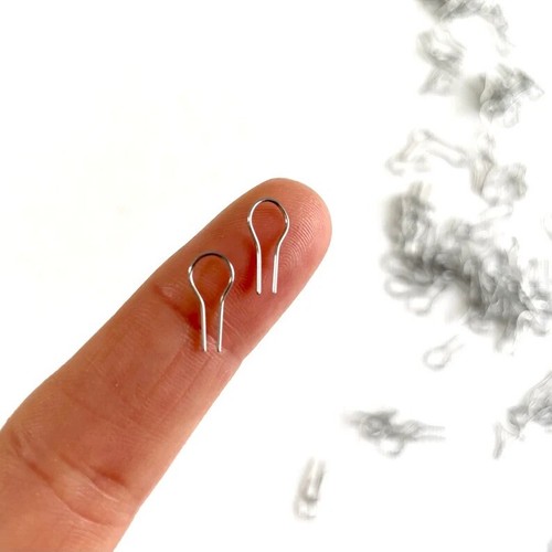 Tiny silver clay hooks high - tiny,