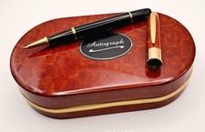 Super Quality Autograph Luxury Heavyweight Ballpoint Pen - Maroon,  Black & Gold