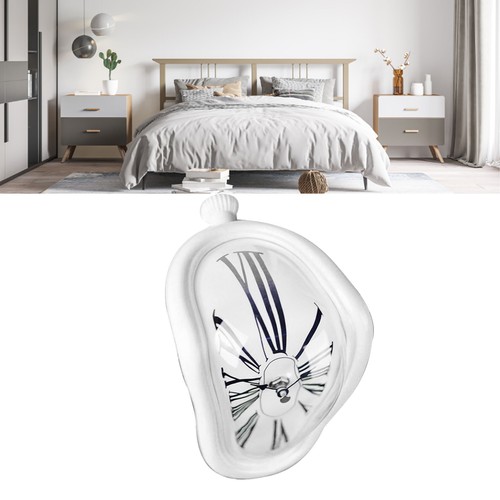 White melting clock plastic - clock,