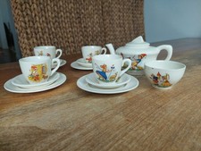Vintage Children's Tea Set Nursery Rhyme Characters 1940s / 1950s 14pc