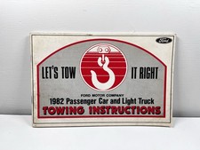 1982 Ford Car & Light Truck Towing Instructions Manual