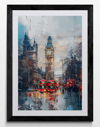 London red bus cityscape - red,