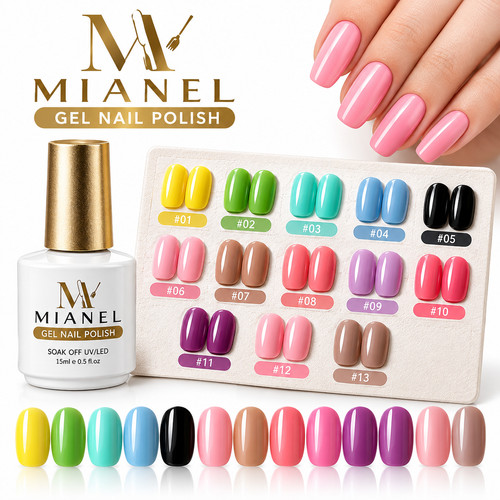 Nude shiny led gel nail - shiny,