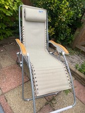 Kampa luxury reclining camping chair with bag and towel