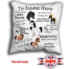 Personalised Horse Cushion Cuddle Horse Pillow Cushion Pillowcase 