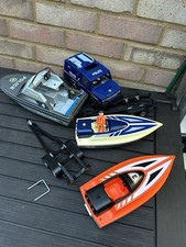 VINTAGE PLAYMOBIL Vehicles Bundle Speedboat, Police Boats, Police Van, Trailers