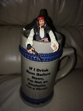 RARE PIRATES OF THE CARIBBEAN ALCOHOLIC DRUNK TANKARD STEIN +ACTION FIGURES MUG 