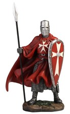 Maltese Knights Hospitaller Spear and Shield Figurine
