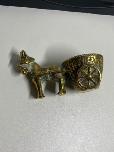 Brass horse and - , cart