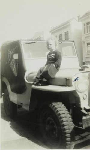 Found photo child sitting - child,