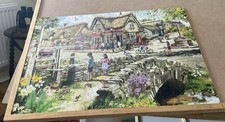 Wentworth Wooden Jigsaw Puzzle 500 Pieces, Whimsy Village Bridge, MacNeil Studio