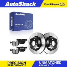 Rear Drilled Disc Rotors Black