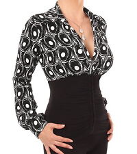 New Black and White Textured Corset Style Top