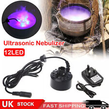 12 LED Ultrasonic Mist Maker Fogger Water Fountain Pond Atomizer Air Humidifier