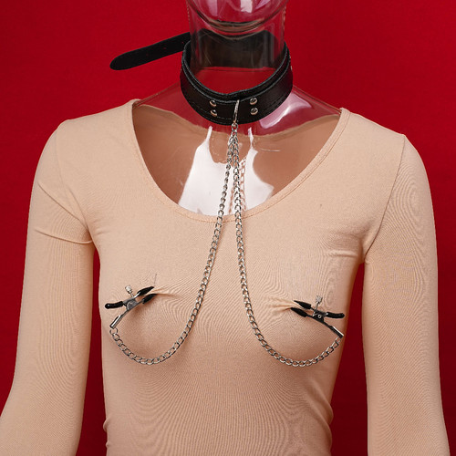 Leather choker collar with - choker,