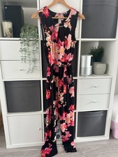 Womens size 10 playsuit Wallis Black flower pattern