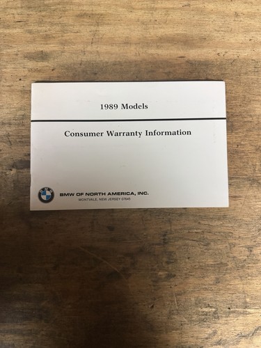 1989 bmw consumer warranty - 1989,