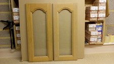 pair of light oak wooden