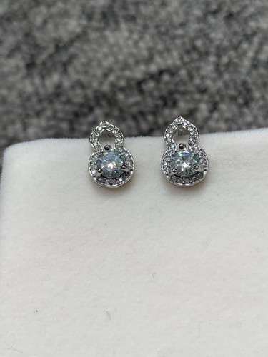 Moissanite drop earrings with - earrings,