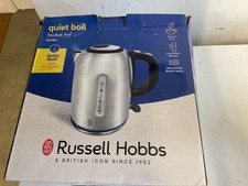 Russell Hobbs Buckingham Kettle Quiet Boil Brushed Stainless Steel 3kW 20460