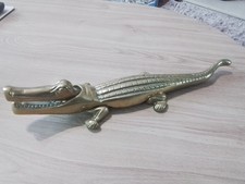 Vintage Large Brass Crocodile Nutcracker 36cm