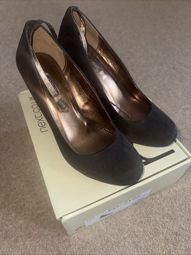 Next ladies wedge black - black, suede