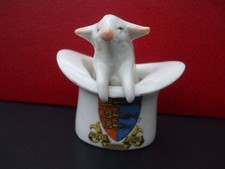 Crested China Pig In Top Hat
