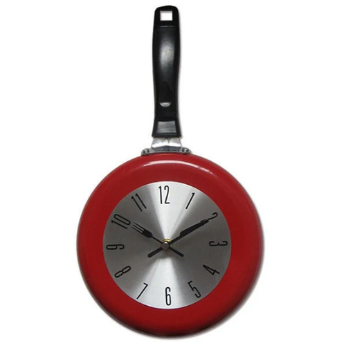 Kitchen wall clock pan - clock,