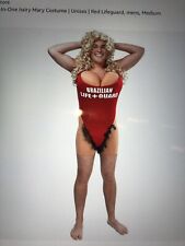 Hilarious Funny Hairy Mary Brazilian Lifeguard Fancy Dress Costume Size M