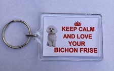 Bichon Frise Dog Keyring Keep
