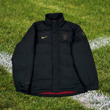 Nike Manchester United Down Puffer Jacket Coat Black Large Ji Sung Park