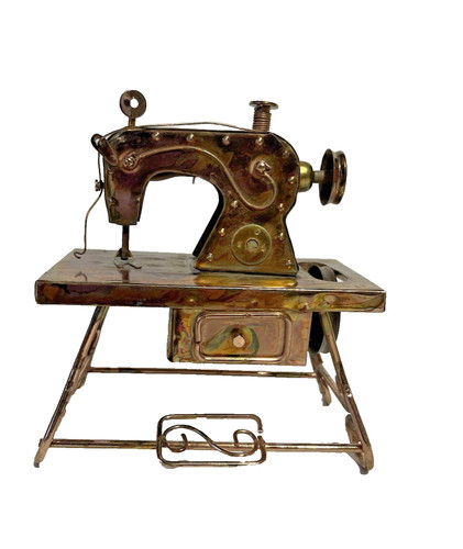 Vintage copper sewing machine - copper,