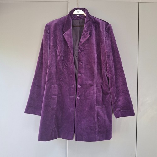 Vintage purple cotton velvet - purple,
