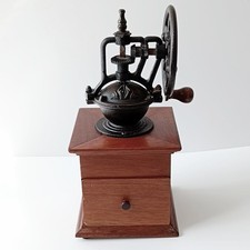 🔥 Vintage Wooden And Cast Iron Manual Coffee Grinder 30-14/14/14 Cm 1.550 Kg