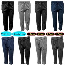 MENS JOGGERS MULTIPACK FLEECE COTTON BOTTOMS JOGGING TROUSERS CASUAL GYM PANTS