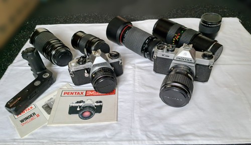 Pentax k1000 and super slr - and,