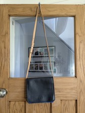 Clarks Leather Crossbody Bag Navy & Cobalt Blue 21.5x20x7cm Excellent Condition