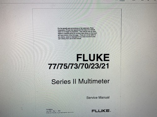 Fluke 73 series - 77,