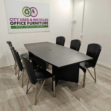 Set boat shaped boardroom - -, boat-shaped