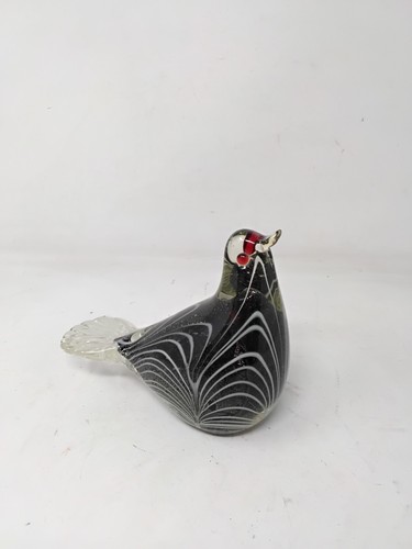 Art glass bird figurine - glass,