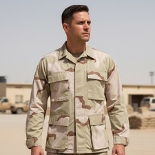 Army Shirt Original Military Combat Light Jacket Tri Desert Vintage Surplus Top