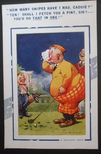 Old bamforth comic golf - comic, golfer