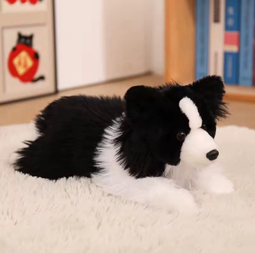 Lifelike border collie plush - collie,