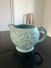 Vintage 1930’s Art Deco Arthur Wood Victory Jug/Pitcher; Mint Green  14 cm
